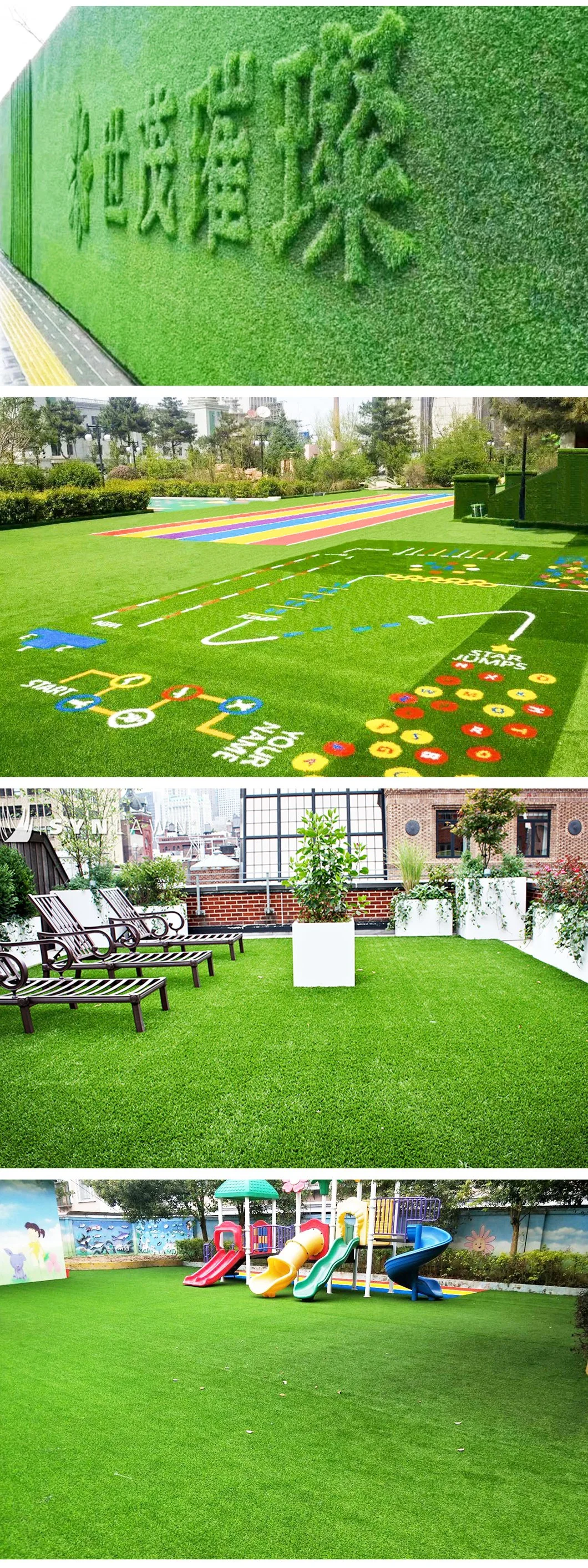 20mm 25mm 30mm 35mm 40mm 45mm Fire Resistant Durable Material Artificial Leisure Grass for Landscape Turf
