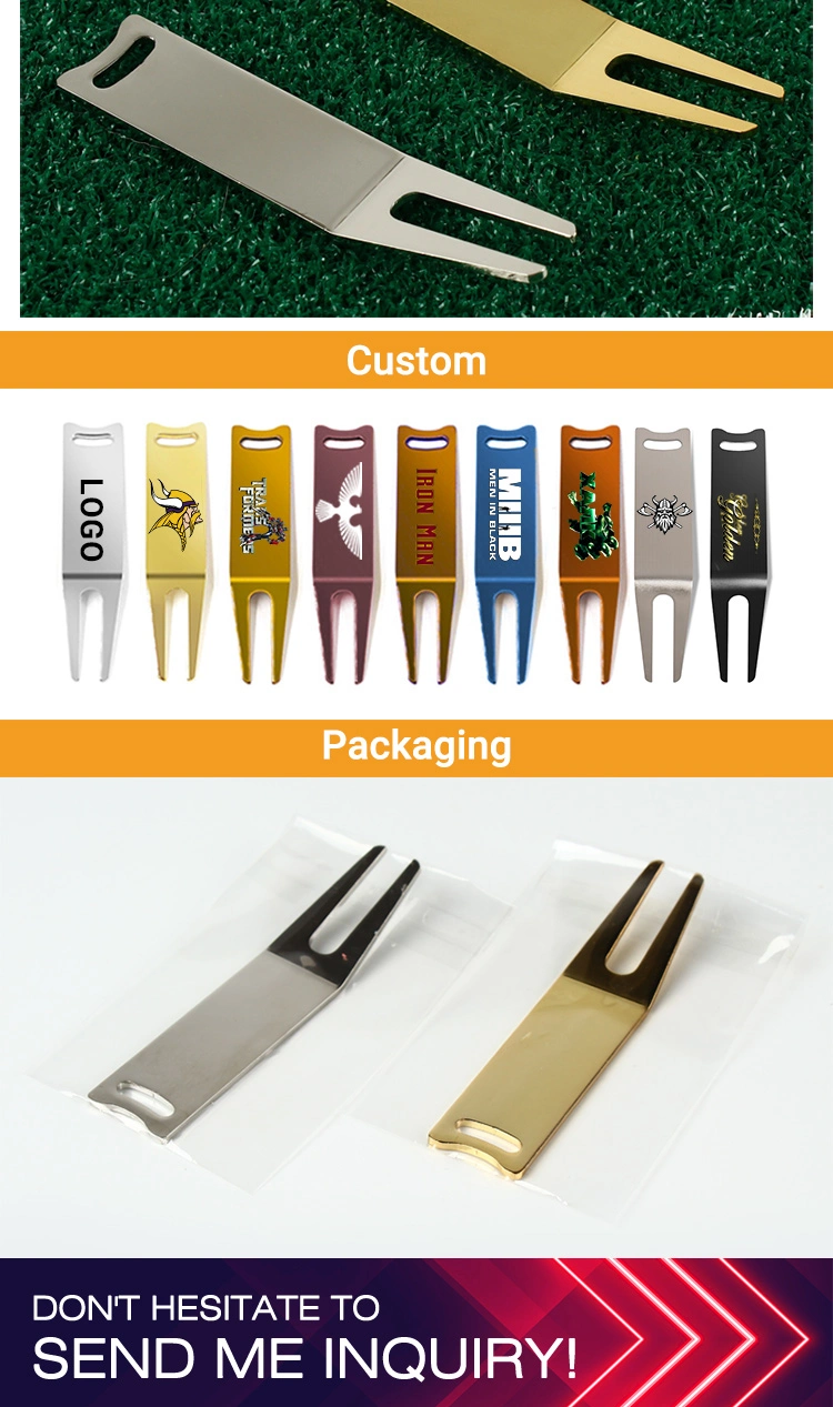 Cheap Blank Golf Digging Tool Cool Bronze Custom Logo