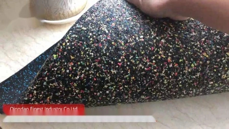 China Manufacturer Composite Poreless Natural Rubber Flooring Rubber Tile Rubber Mat Rubber Floor for Fitness Gym Equipment